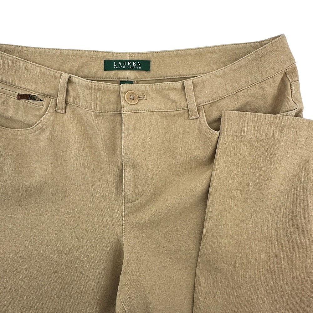 Lauren Ralph Lauren Women's Tan Straight Leg Chinos Pants Size 10